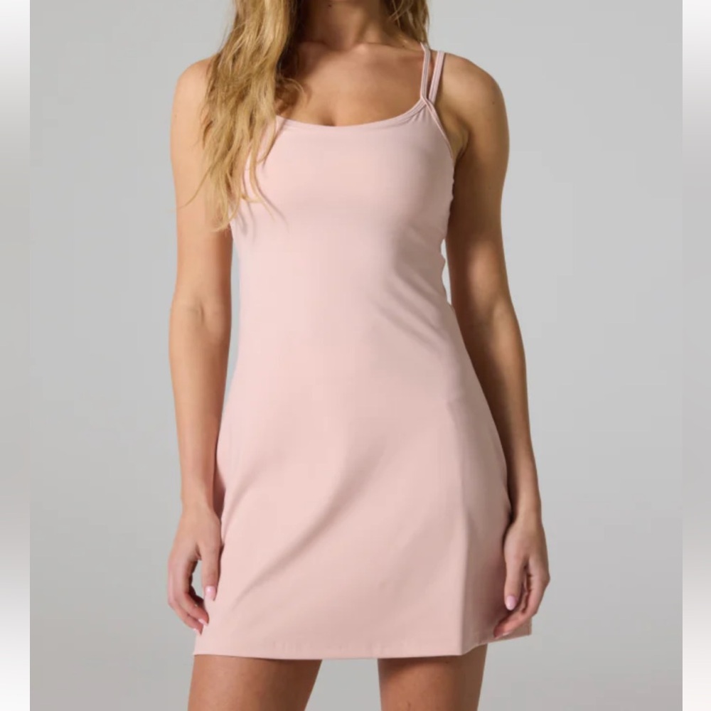 Stack Athletics dusty rose pink tennis dress L NWT